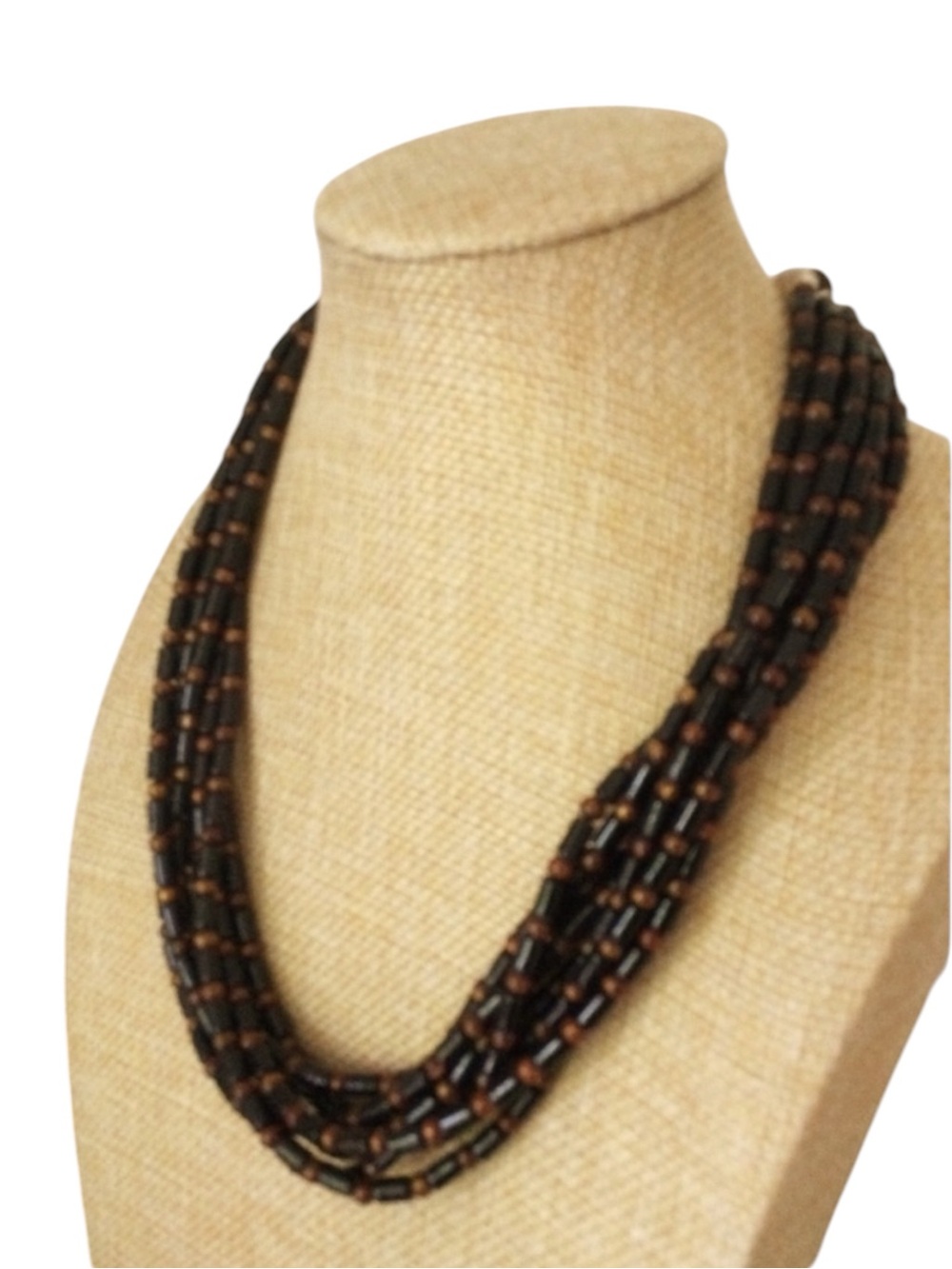 Jay King DTR 925 Sterling Silver Multi-Strand Black & Amber Beaded Necklace - Picture 7 of 15